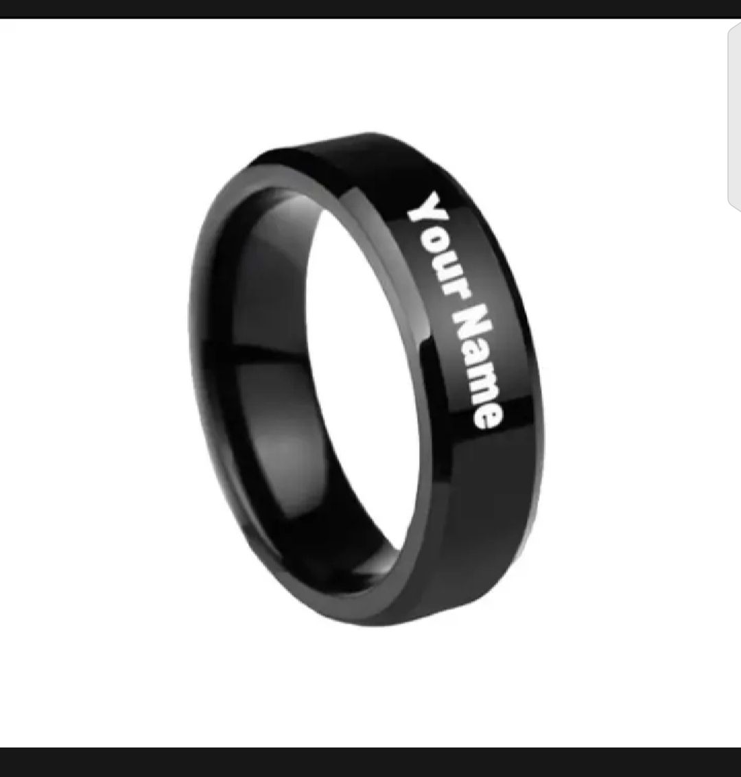 Personalized High-Shine Ring with Free Name Engraving & Gift Box