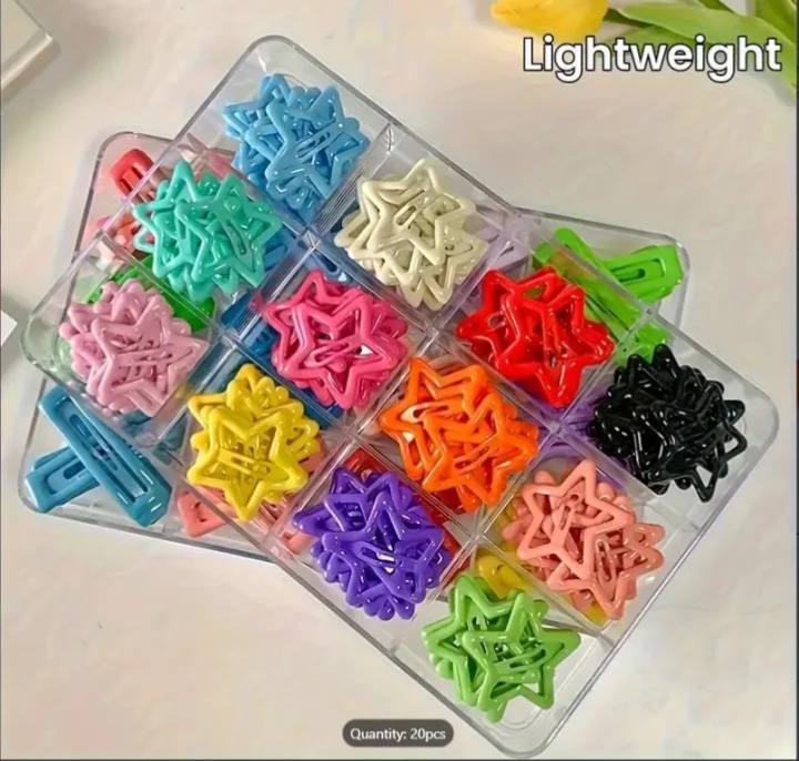 20/40Pcs Colorful Star BB Hair Clips For Girls Children Lovely Hair Decorate Hairpins Barrettes Headwear Kids Hair Accessories