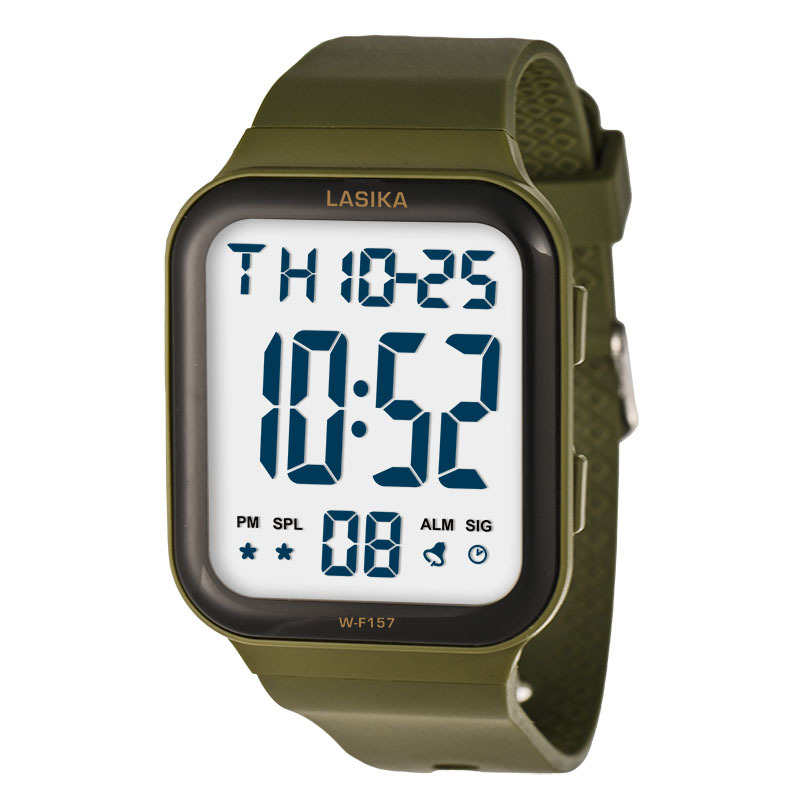 LASIKA-W157 Men's Digital Sports Watch Electronic Waterproof Wrist Watches for Men with Stopwatch Alarm 157