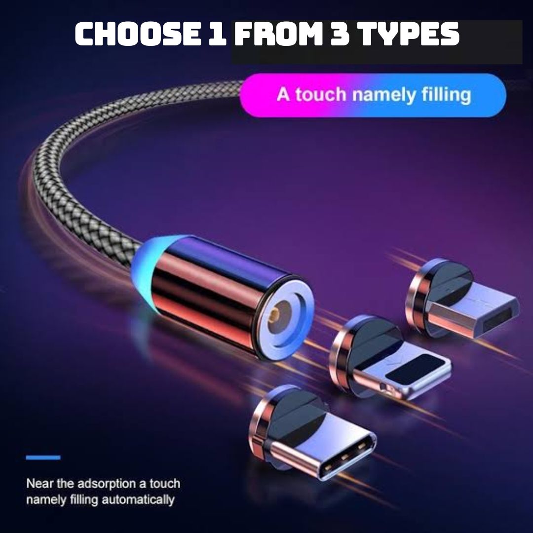 Magnetic charging cable for mobiles. Choose one from 3 diffrent types.