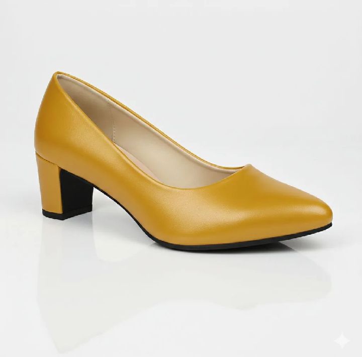 American Coat Shoes Block Heel Pumps for Women, Synthetic Leather