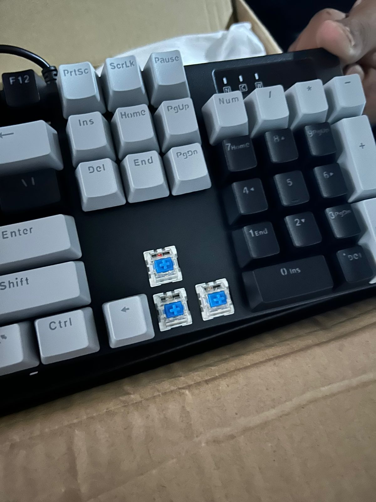 Mechanical Gaming Keyboard Blue Switches Anti-Ghosting  Keys Layout Backlight 13 Modes Adjustable RGB & Breathing RGB Adjustable Gaming Keyboard