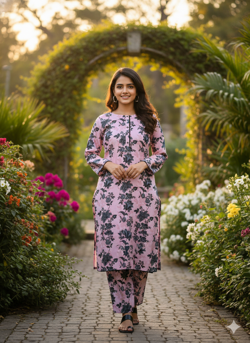 Dress for girls  - Girls Dress  -  Dresses for women  - Clothes for Girls  -  Night Dress for Girls - Stitched Dresses for Women - Lawn Cotton -  Kurti trouser