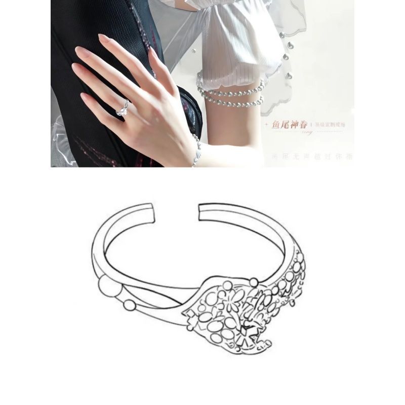 Hot Game Love and Deepspace Caleb Xavier Sylus Zayne Rafayel Cosplay Rings Heroine Couple Wedding Rings for Women Halloween 