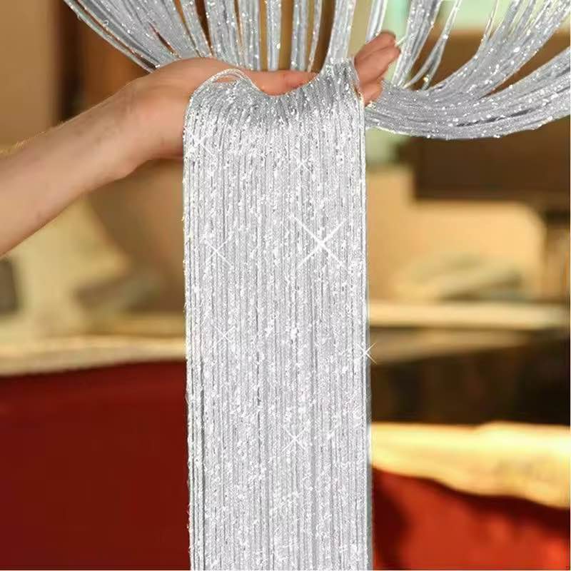 200x100 cm Luxury Crystal Curtain Flash Line Shiny Tassel String Door Curtain Window Room Divider Home Decoration cortinas