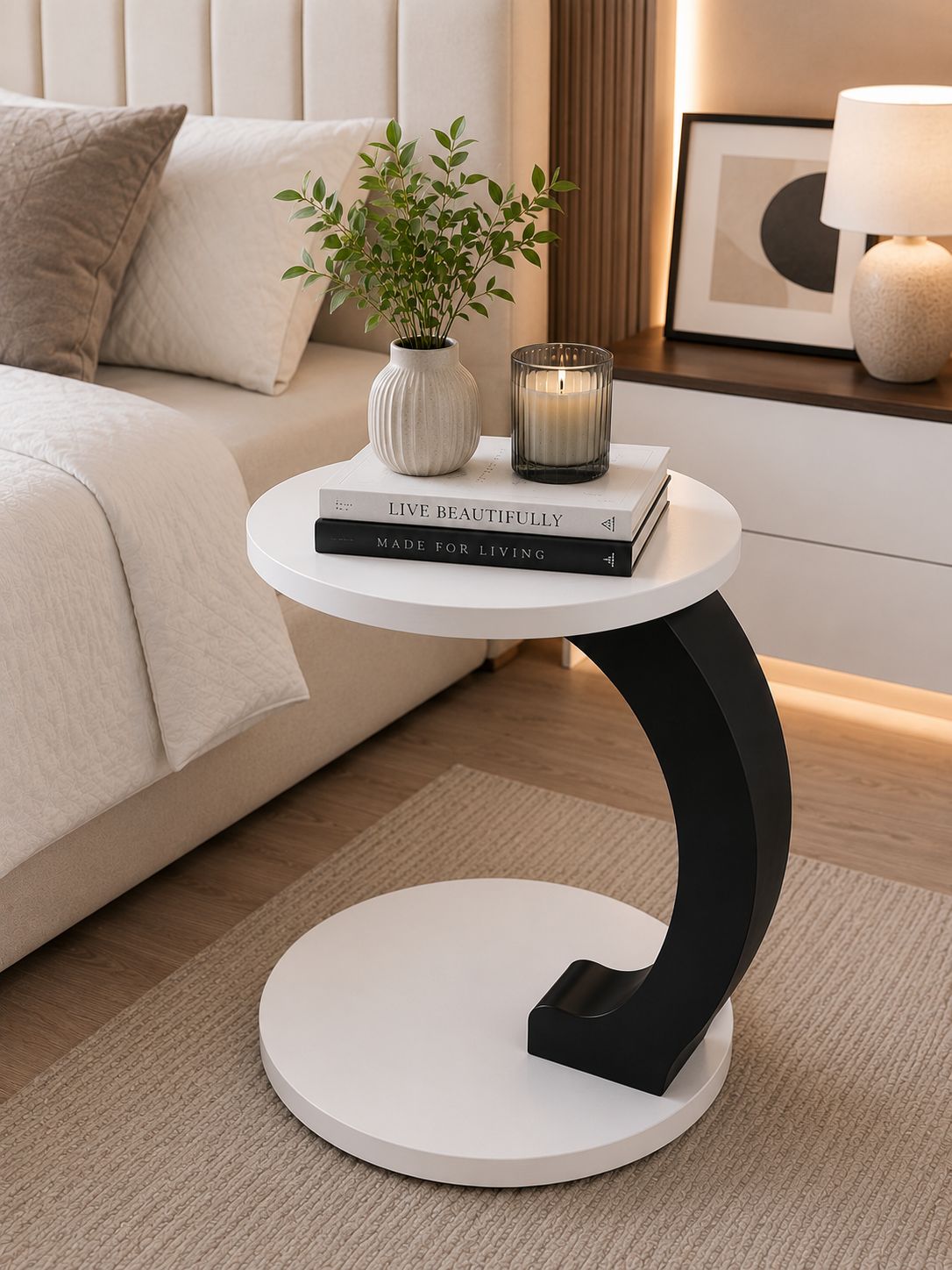 Luxury C Style Sofa End Table