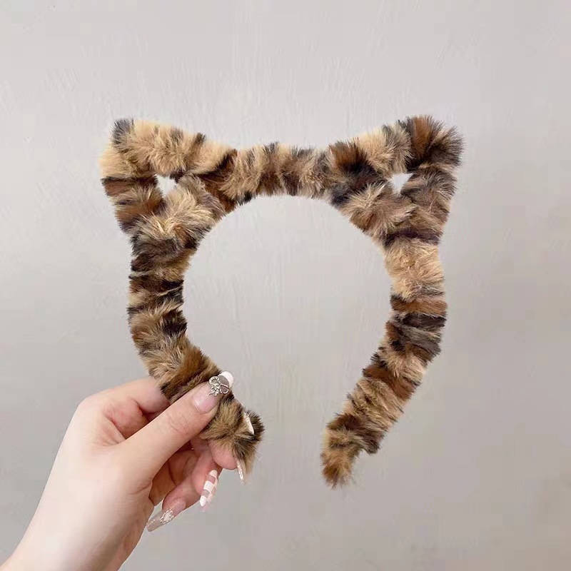 Plush Cat Ear Lolita Headbands Girls Cartoon Furry Hair Bands Hoop Women Cosplay Costume Party Headwear Korean Hair Accessories