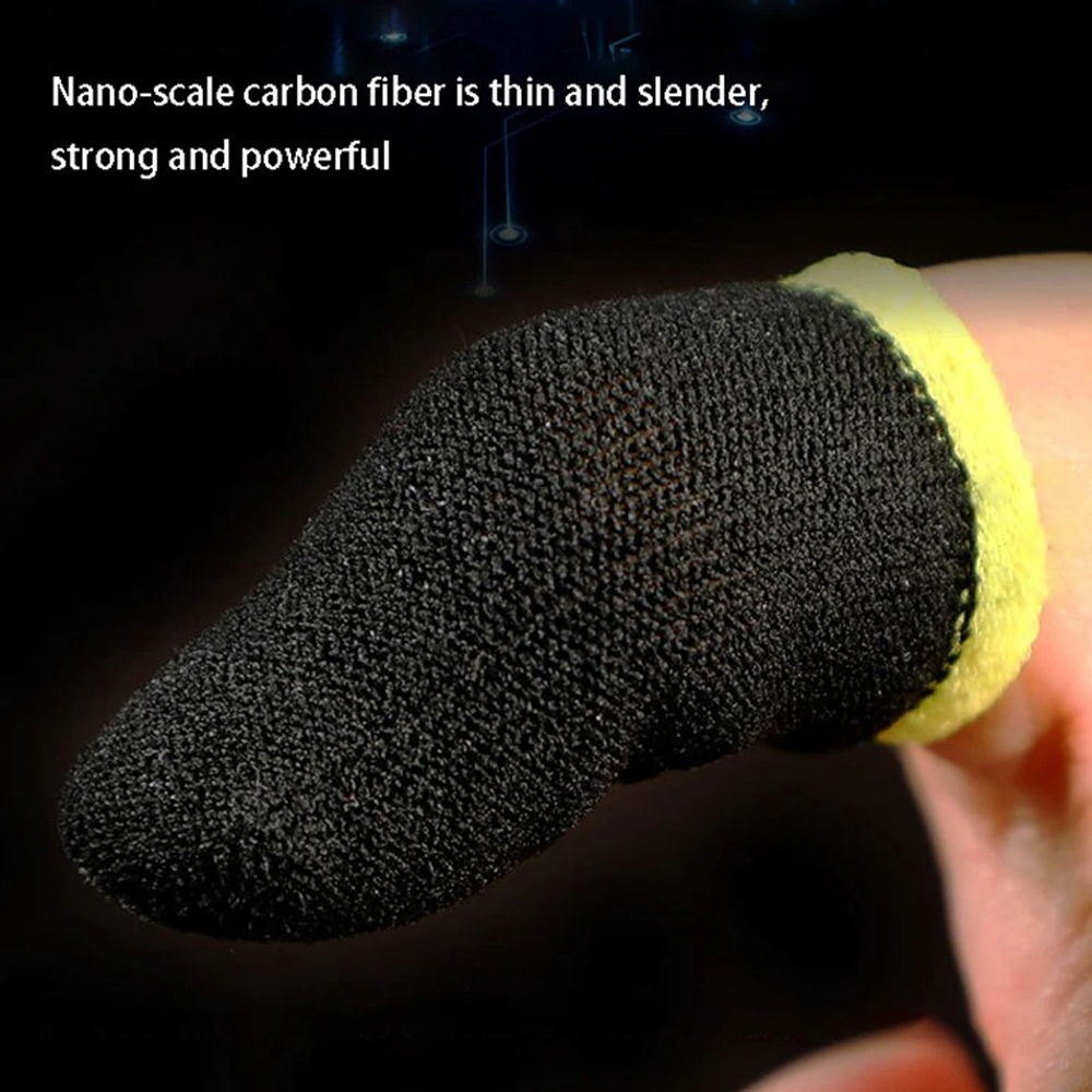 1 Pair (2Pcs) of Mobile Touch Screen PUBG Triggers Fire Button/Anti-Sweat Breathable Thumb Gloves Finger Sleeves For Smooth Gaming Experience Free Size Fits All