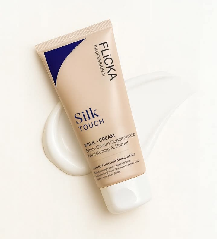🧴 Flicka Silk Touch Milk Cream – 2-in-1 Face Moisturizer & Primer | Radiance-Boosting Makeup Base | Hydrating, Lightweight & Non-Greasy Formula | Smoothes Skin Texture, Refines Pores & Enhances Glow | Suitable for All Skin Types | Daily Skincare