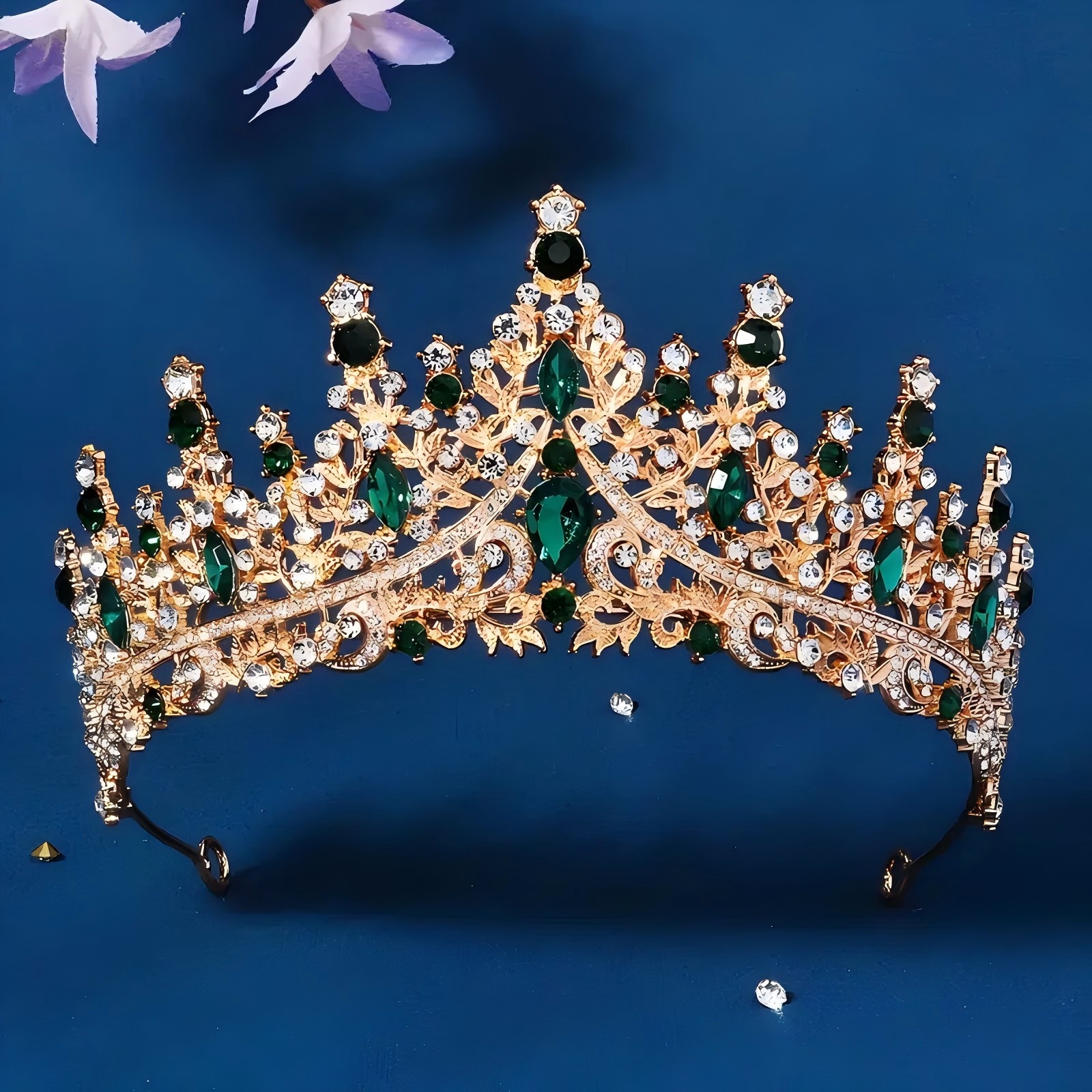 1pc Luxury Jewelry Hair Accessories Exquisite Rhinestone Tiaras for Party Weddings Photography Props Perfect  Women's Crown