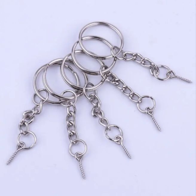 Mini Screw Pendants, Eyepin Keychain Hooks, Threaded Pins for Bracelets and Necklaces DIY Jewelry Accessories