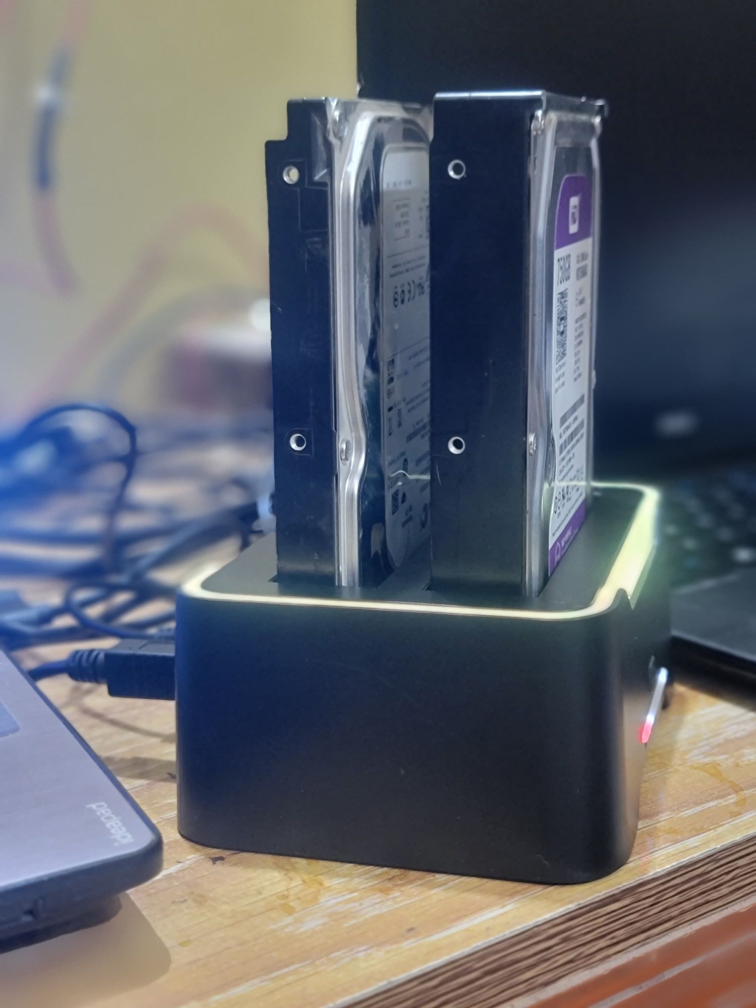 Sata 3.5 inch hard disk docking station support dual hdds in one time