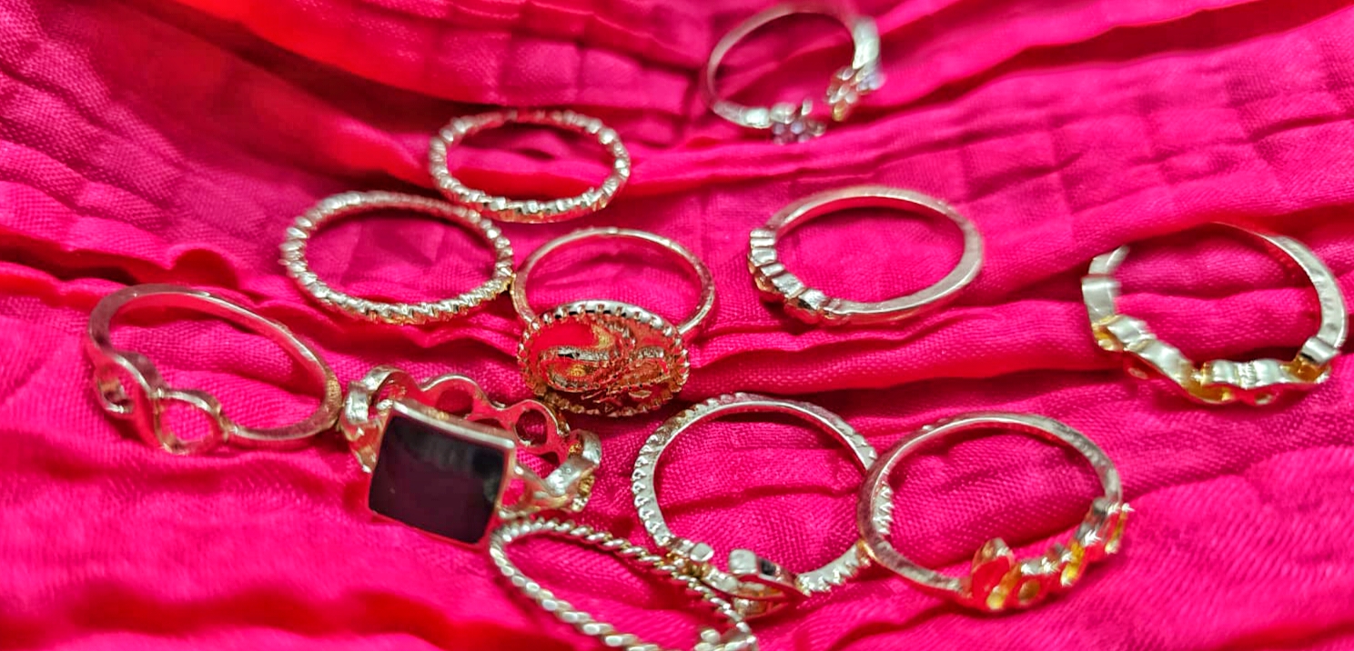 Girls rings with rhinestone trendy stylish jewellery for party engagment wedding gift set for women