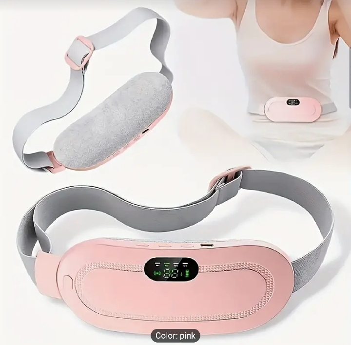 Menstrual Heating Belt Massager Periods Pain Relief Device Portable Cordless periods pain relief Back pain and stomach pain relief massager