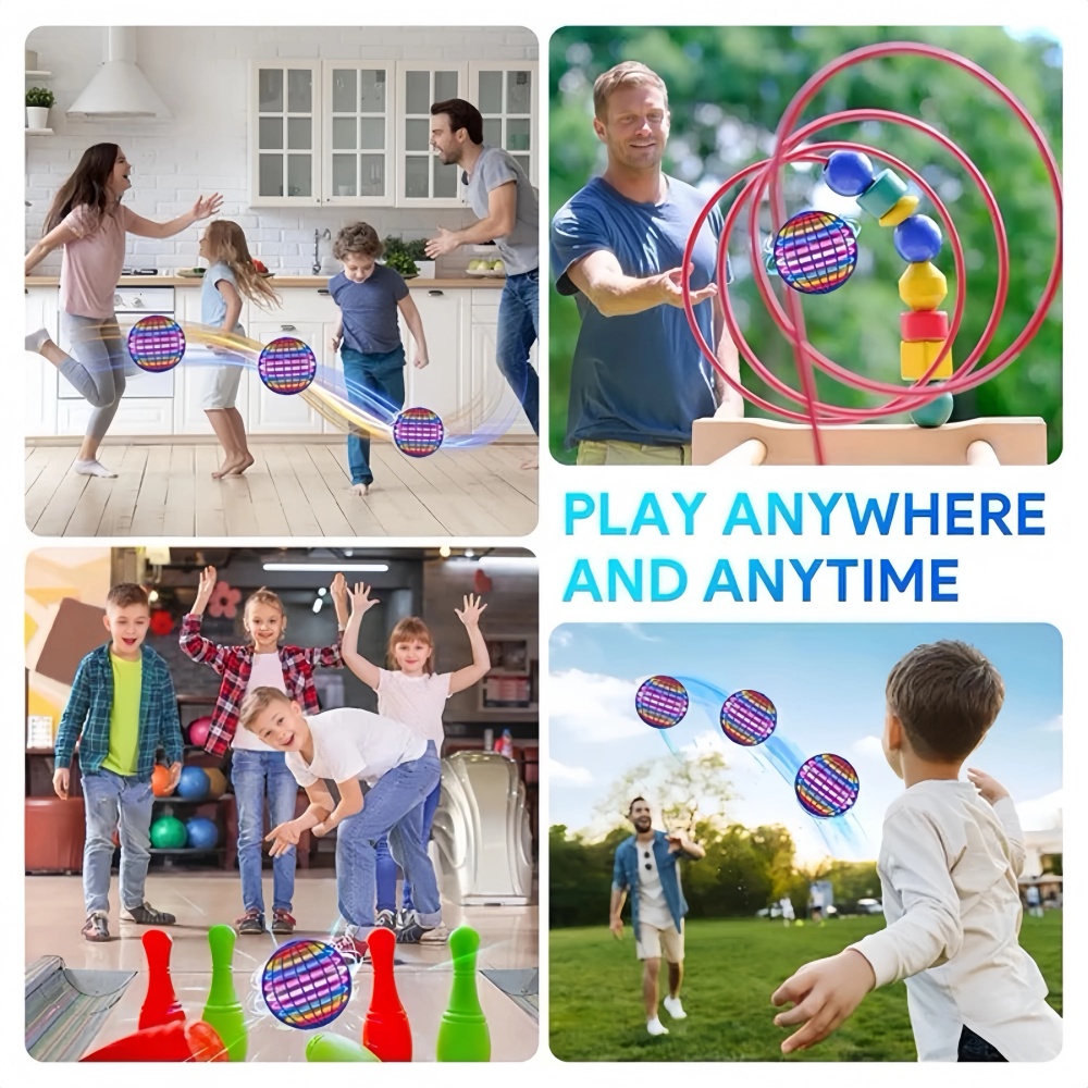  Flying Ball Children's Hand Controlled Color LED Cosmic Globe 360 °Rotating Suspension Ball Suitable for Indoor and Outdoor Toy