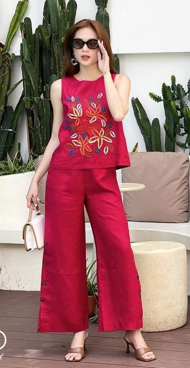 Trousers | Bell Bottoms | Cotton Buttoned Wide Leg Trouser for Women & Girls | Relaxed Fit, Comfortable & Stylish Palazzo Pant |Quality Fabric |  Daraz