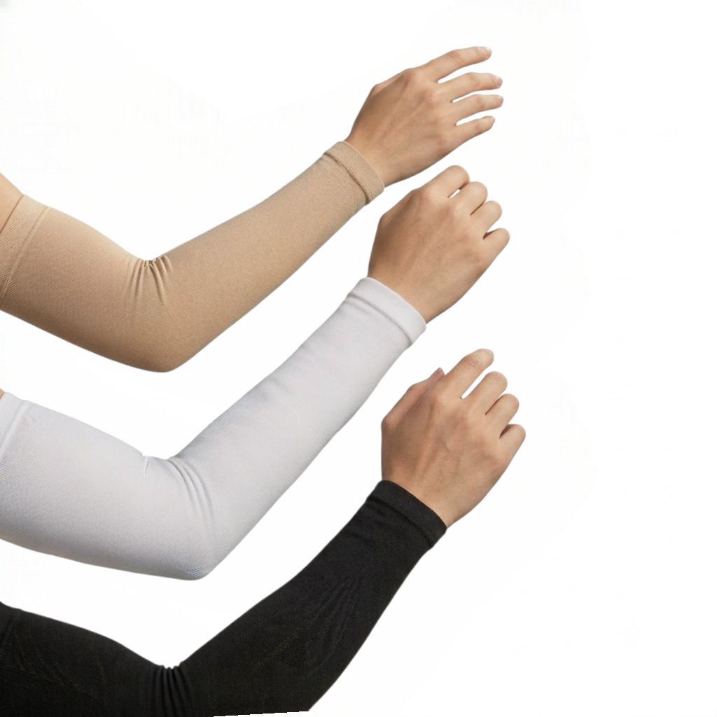 Cotton Arm Sleeves 1 Pair  For Girls Women And Men Stretchable Asteen Bazoo Sleeves Summer Wear