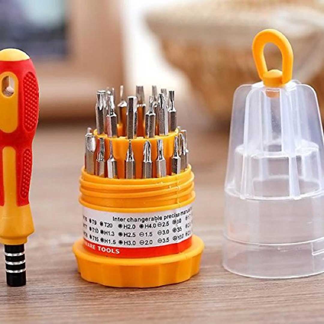 Jackly Universal Magnetic Screwdriver Tool Kit - Precision Repair Set with 28 S2 Steel Bits for iPhone, MacBook, PS4, Xbox, Laptop, PC, Phone, Tablet, Electronics - Ergonomic Rotating Handle & Extension Rod - Compact Portable Case - DIY Home & Pro 31 in 1