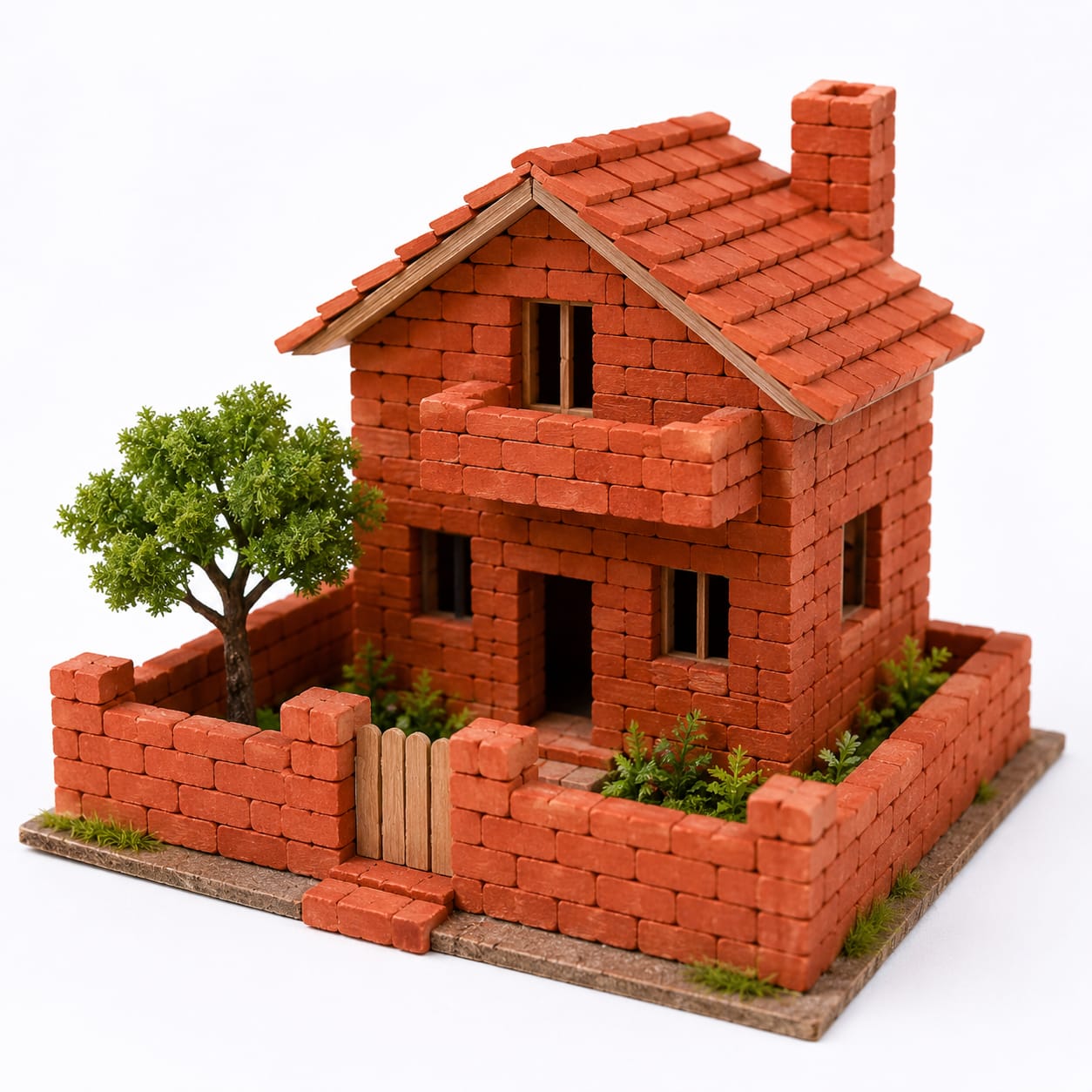120 PCS Mini Clay Bricks | Handmade Mini Red Bricks for Doll House & Miniature Construction | Architectural Models, School Projects, DIY Crafts & Model Building