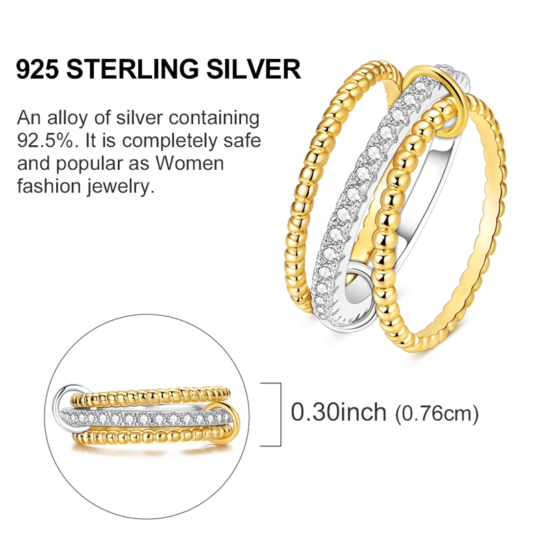 Original 925 Silver Ring Sparking Infinite Love Starry Night Rings For Women Girls Jewelry Birthday Anniversary Engagement 