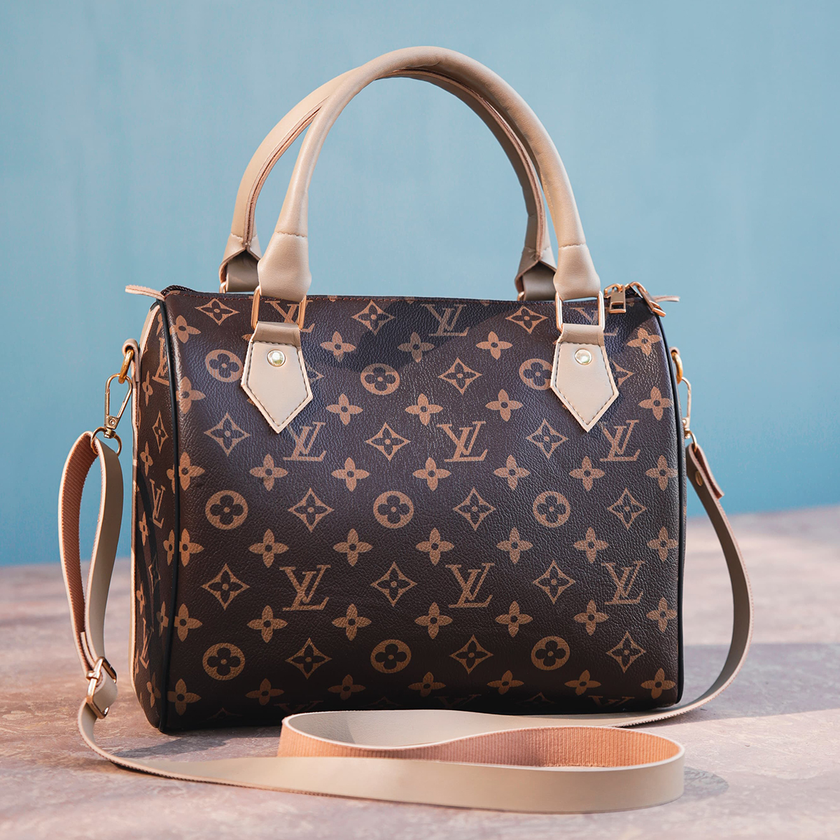3 Piece Womens PU Leather Handbag Set Crossbody Tote Pillow Bag
