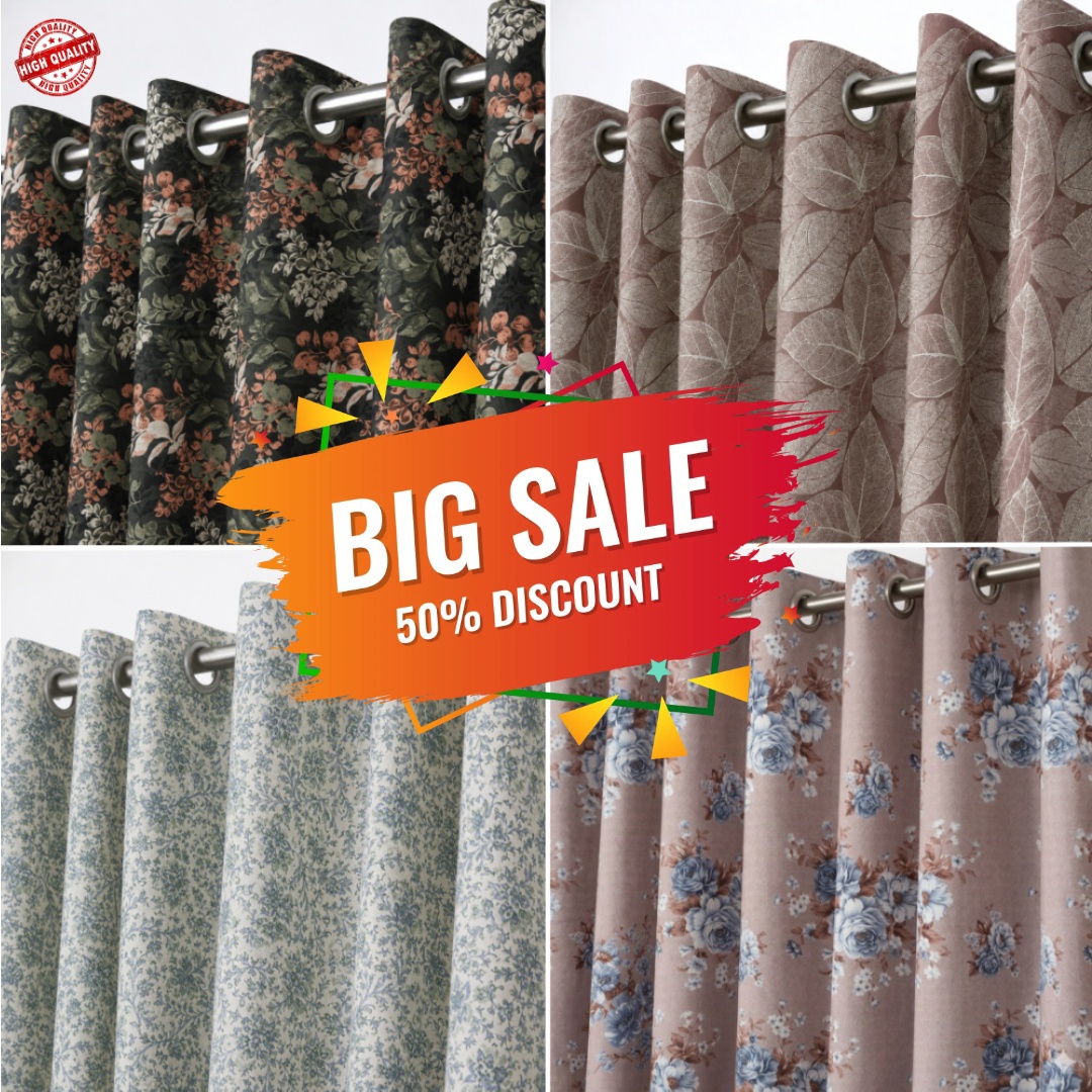 Export Quality European Style Elegant Curtains 1Pc 50×96 Inch (Parda) For Home Decor Pack of 1 Stylish, Fancy Curtains For Bedroom & Living room With Ring Eyelet(1Pc)