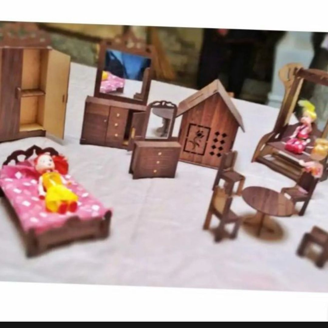 Wooden Toy set And Bed Set For Kids All in one Complete set for kids Wooden Toys For kids Gifts For kids wooden doll house