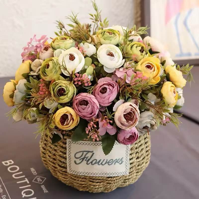 New 1Pc Artificial Flower Camellia Home Garden Wedding Party Furniture DIY Decor