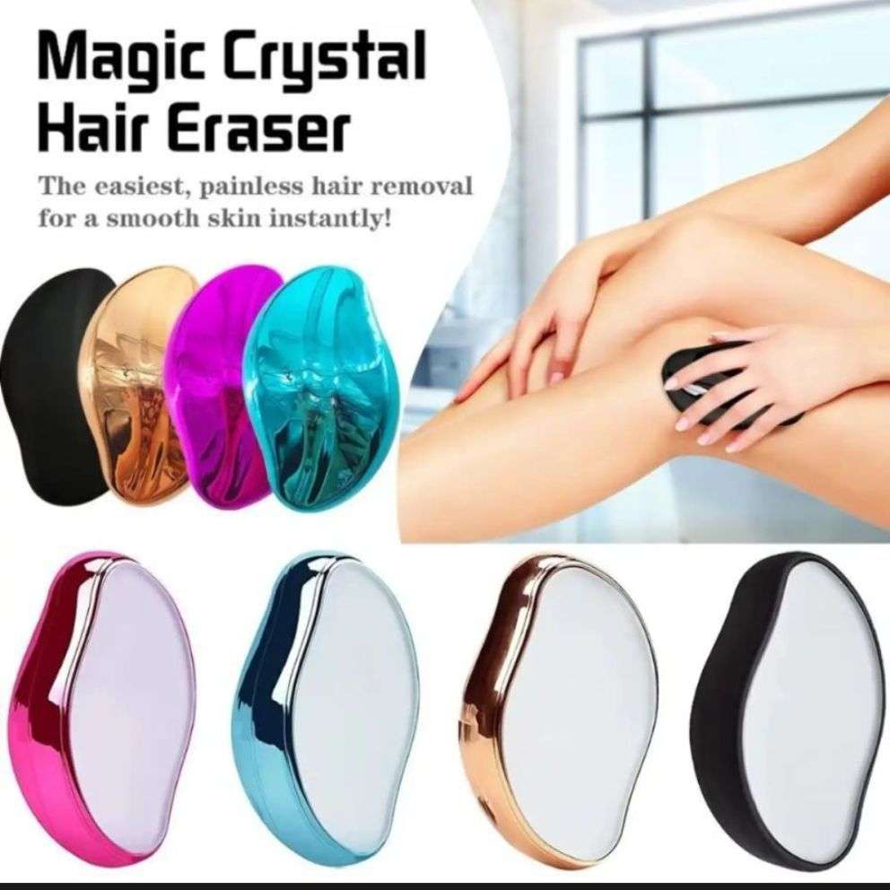 Crystal Hair Eraser | Reusable Exfoliation Flawless Magic Removal Stone for  Men and Women Painless Remover Tool for Back, Arms, and Legs Washable and