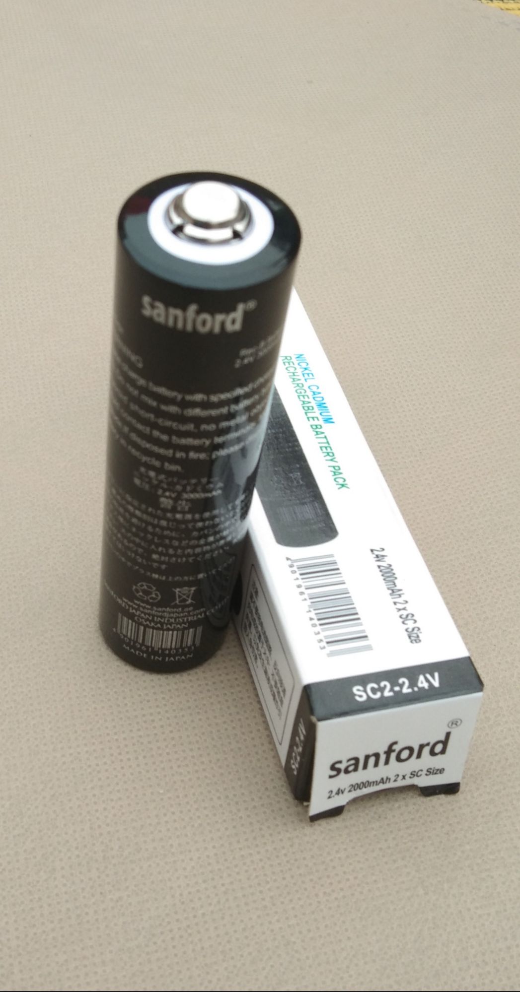 Sanford 2.4V Size-2SC 2000mah Cell NiCd Rechargeable Battery with Button Top
Sanford GFL-3827/3854 Torch Light Battery Cell 2.4V 2SC 2000mAh