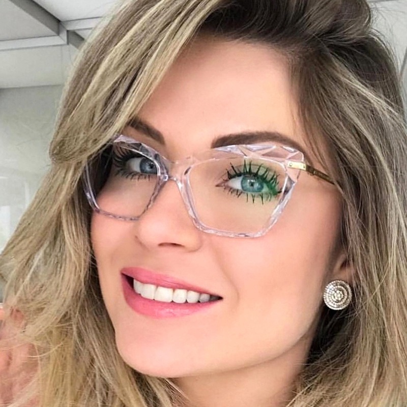 Cat Eye Glasses Frames Women Retro Plastic Legs Brand Designer Eyeglasses Optical Fashion Computer Glasses