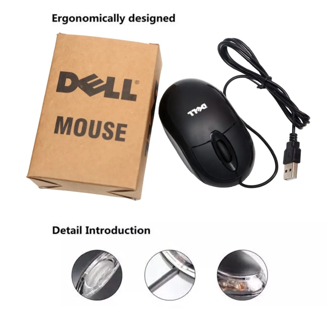 USB Wired Optical Mouse for Laptop & PC | 1200 DPI High Precision | Plug & Play | Ergonomic Design | Durable Computer Mouse