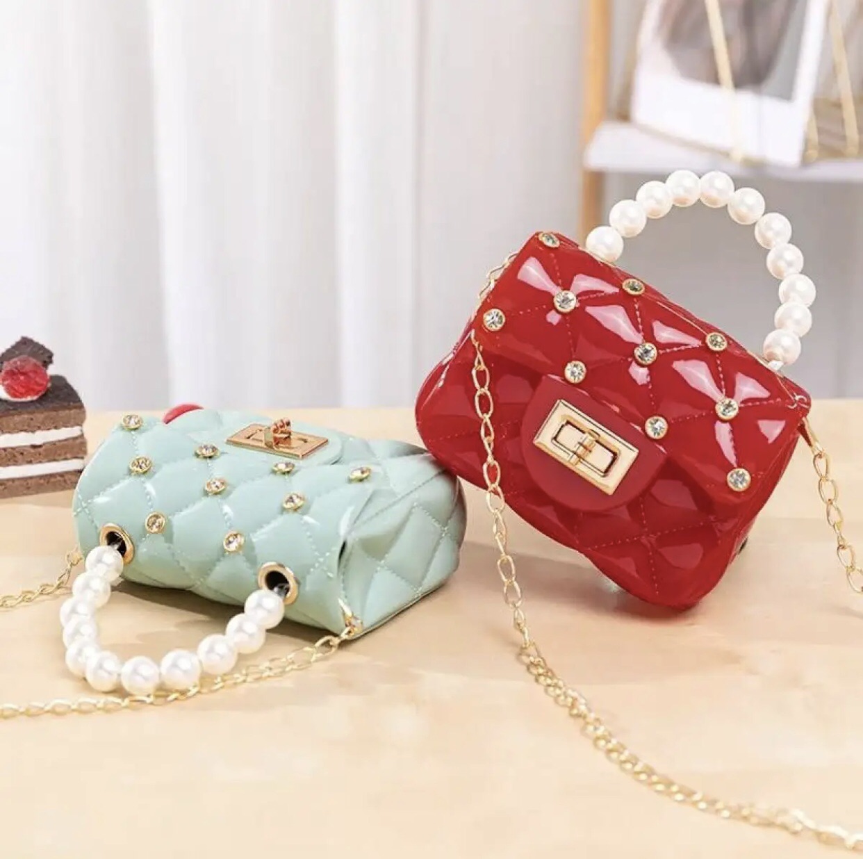 Cute Kids Mini Handbag Linen Crossbody Bags for Girls Bowknot Coin Pouch  Tote Baby Pearl Handle Party Hand Bags Gift - AliExpress