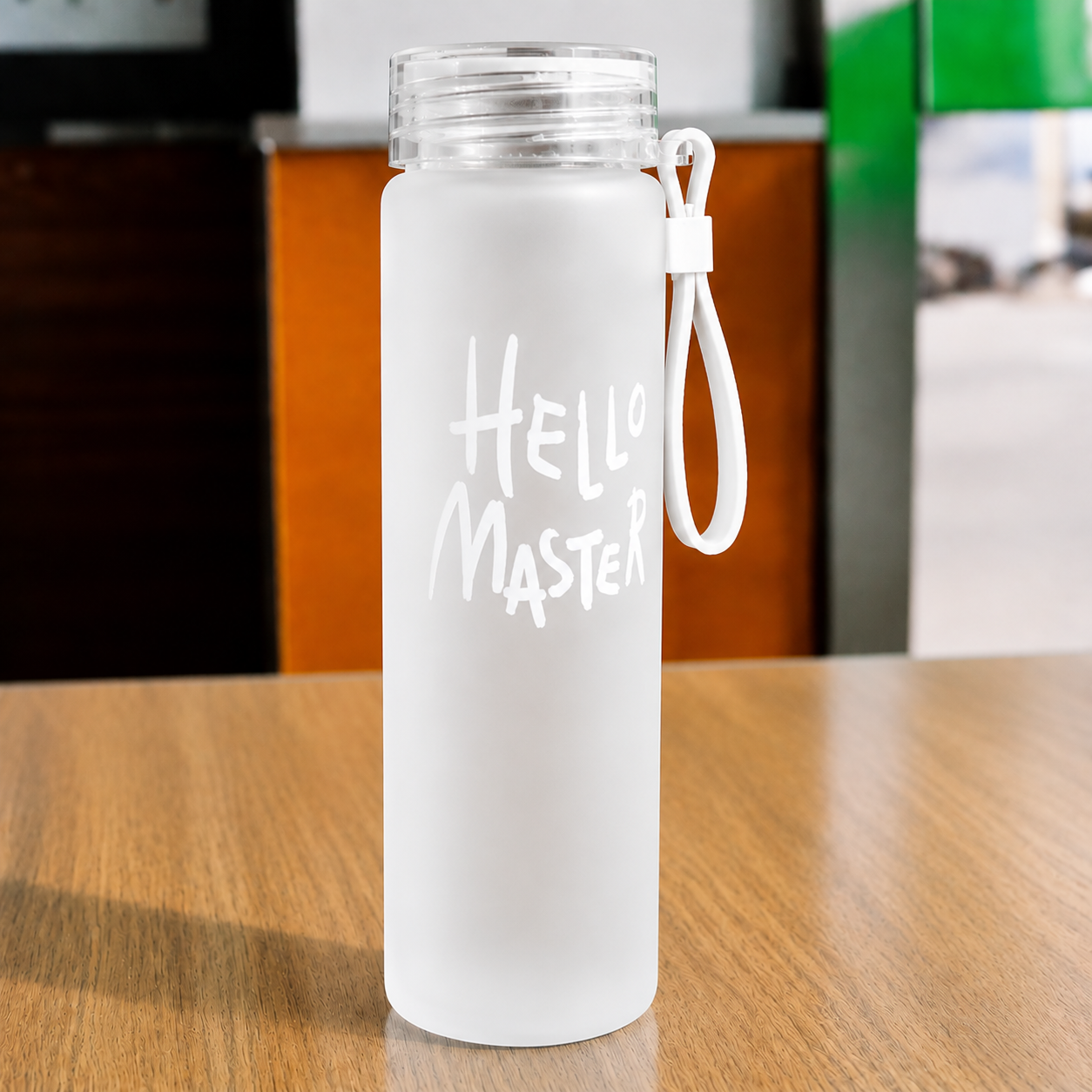 Hello Master Water Bottle With Carry Strap | Portable Sports & Travel Bottle