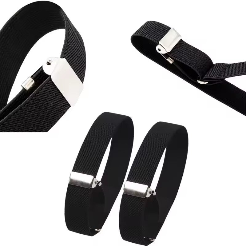 HOT 2Pcs Adjustable Shirt Sleeve Garters Elastic Non-Slip Armband Sleeve Holders Fashion Arm Cuffs Bands for Men Women Daily Use