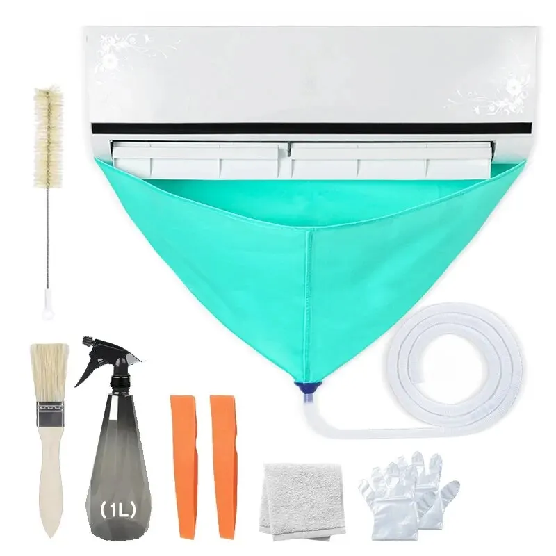 Air Conditioner Cleaning Bag Kit With Drain Water Pipe Full Set Of Cleaning Tools Leak-proof Air Conditioning Cleaning