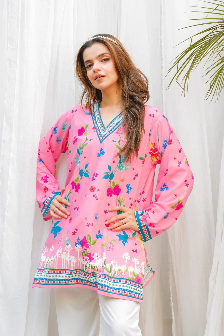 digital printed 2pc suit for girls