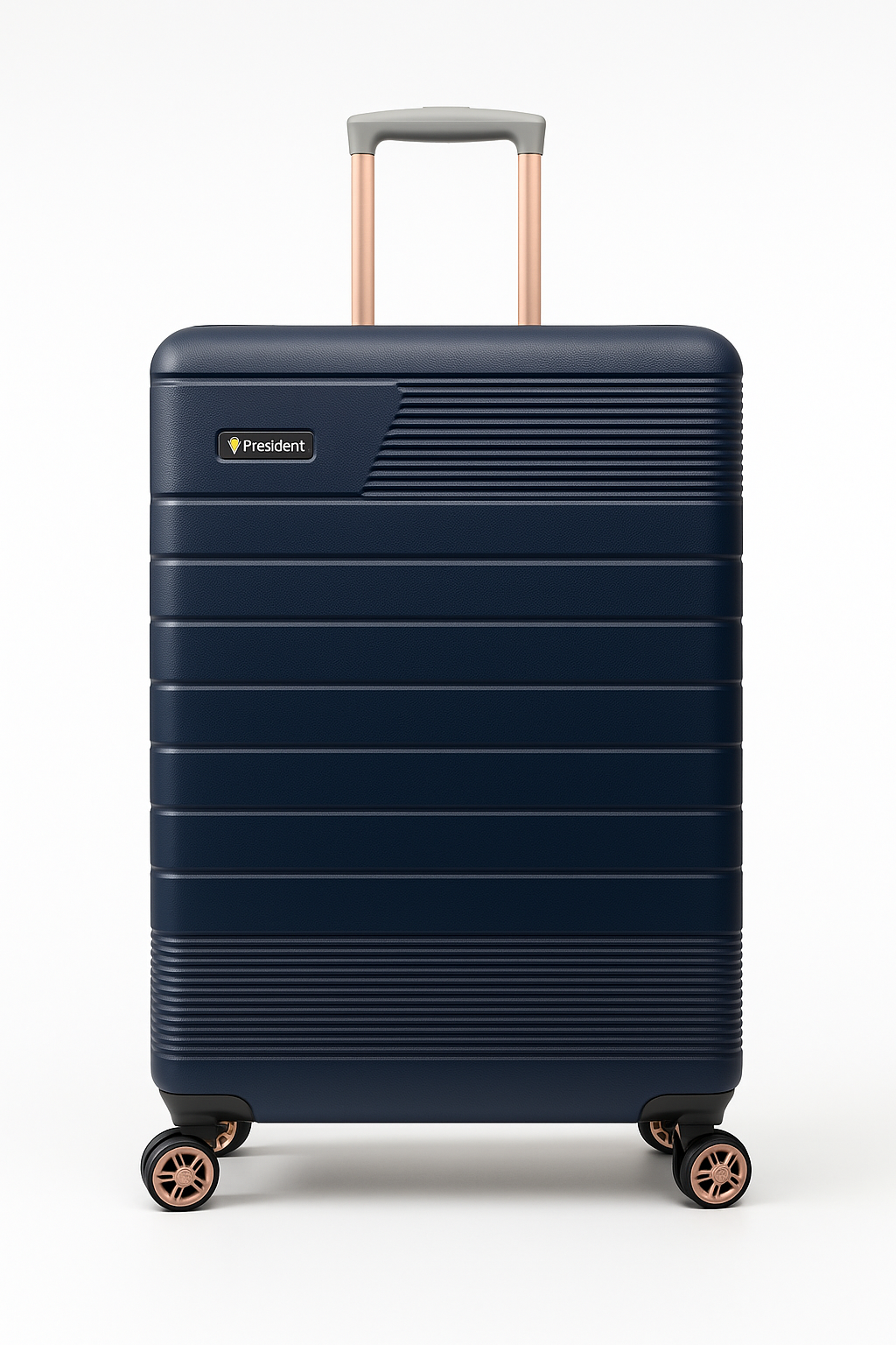 President Hard Shell Trolley Bag - Large Size Luggage for Travel - Lightweight ABS Suitcase with 360° Spinner Wheels - Durable Cabin & Check-in Trolley Bag for Men & Women