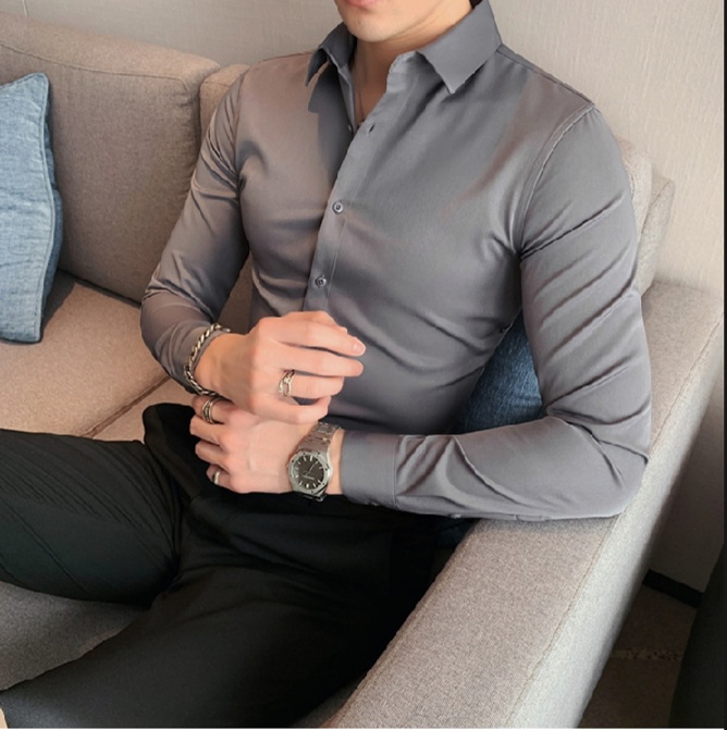Men's Dress shirt for sale in grey color