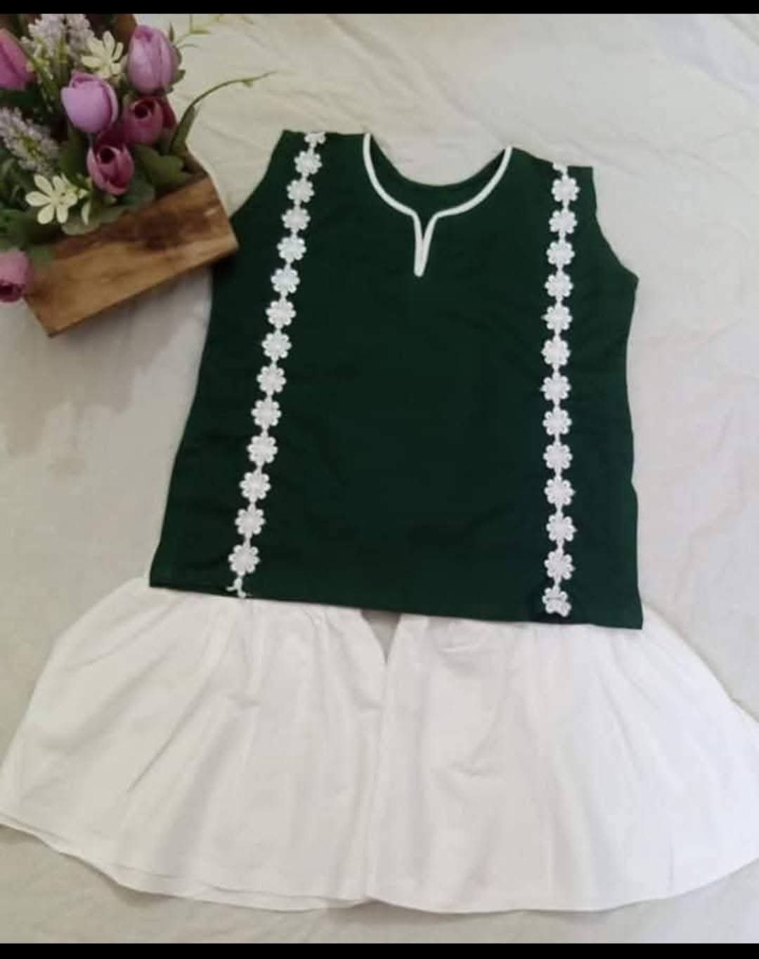 girl's stylish  14 August  2 piece dress collection
