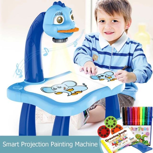 Drawing Projector Table for Kids,Trace and Draw Projector Toy with Light  Music Child Smart Projector Sketcher Desk Learning Projection Painting  Machine, for Boy Girl Age 3+ 