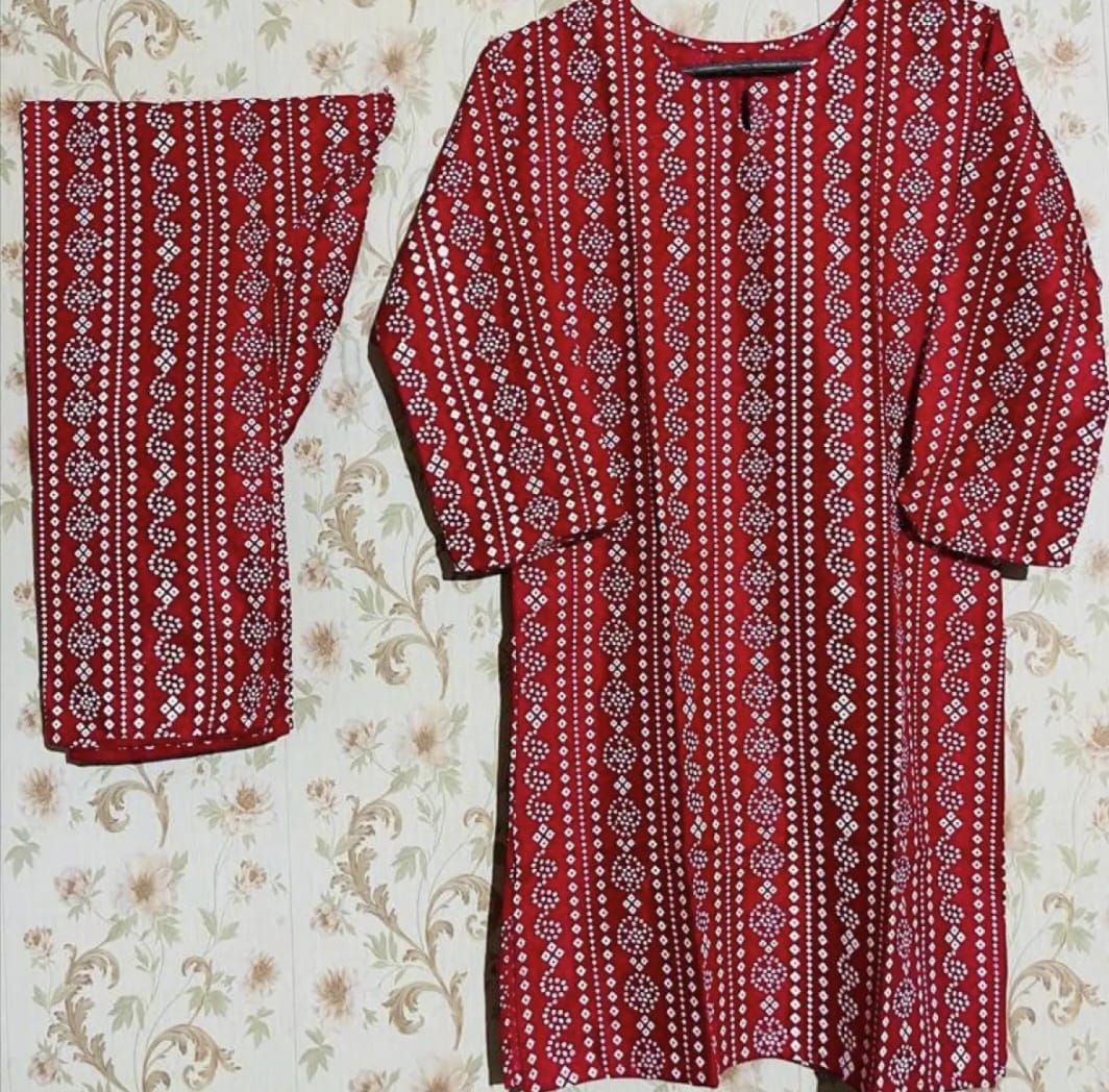 Stylish collection Chunri 2 PC stitched dress for women and young girls