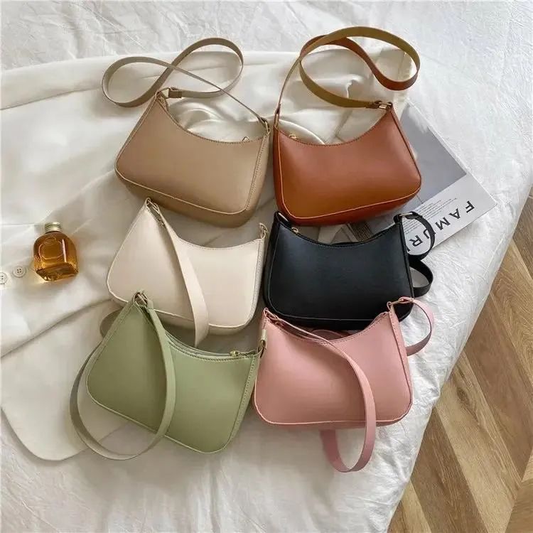 Shoulder Bags Trend Solid Color PU Leather Extra Large Bucket Shape Zipper Closure Women Handbags