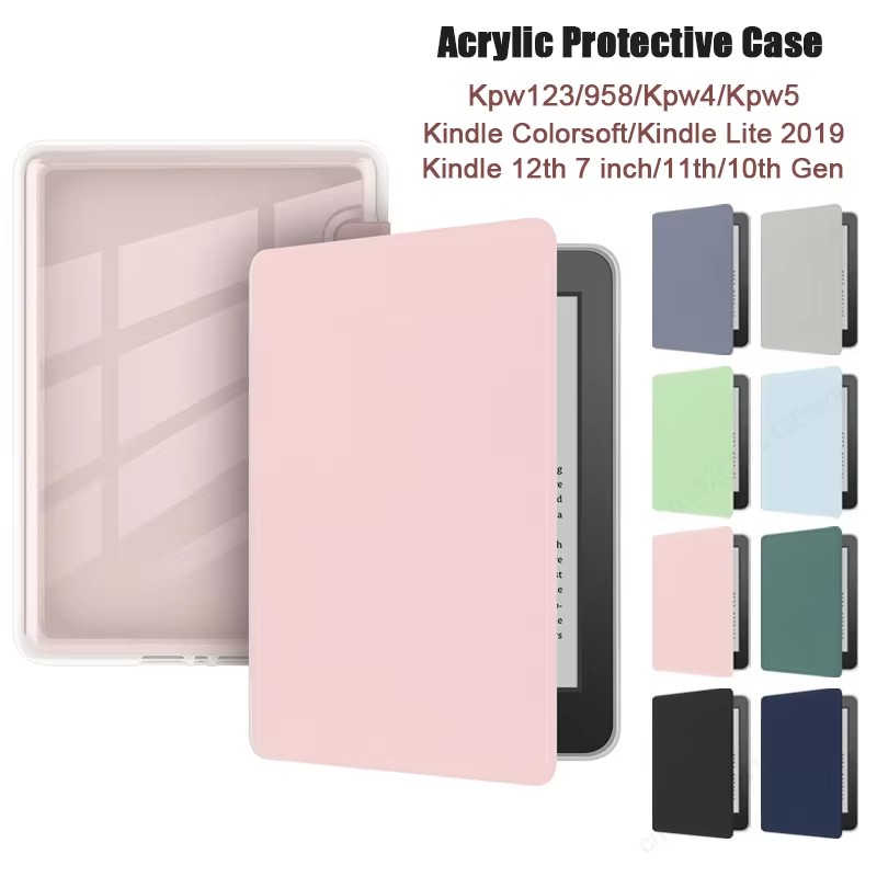 For Kindle colorsoft Paperwhite 6 12th 11th 10th 8th Generation Case Acrylic Tablet Cover for Kindle Paperwhite 5 4 3 2 1 Funda