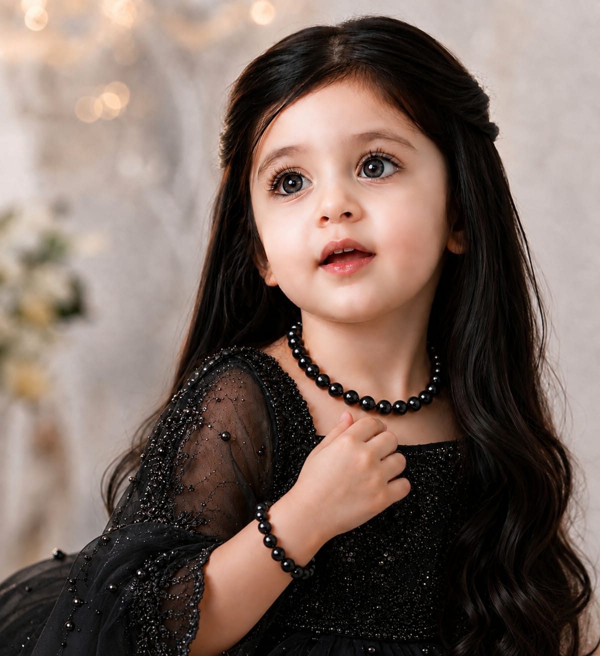Pearl Beaded Necklace And Braclete Set For Girls - Pearl Necklace - Bracelete - Necklace Set For Girls