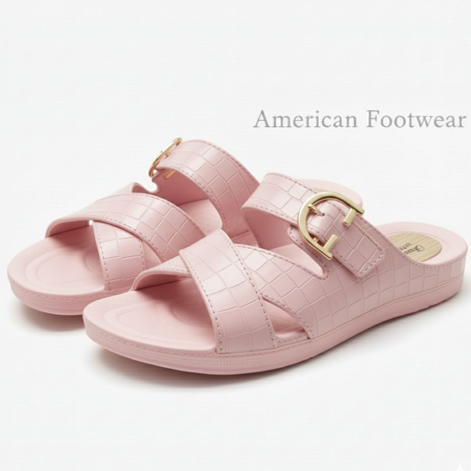Women Slippers Ladies Buckle Flip Flops Soft Lightweight Durable Casual House Slides Summer Indoor Outdoor
