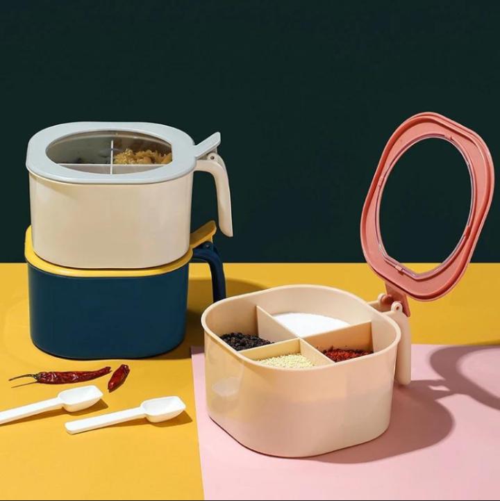 3-Compartment Spice Masala Box with Scoops - photo 3