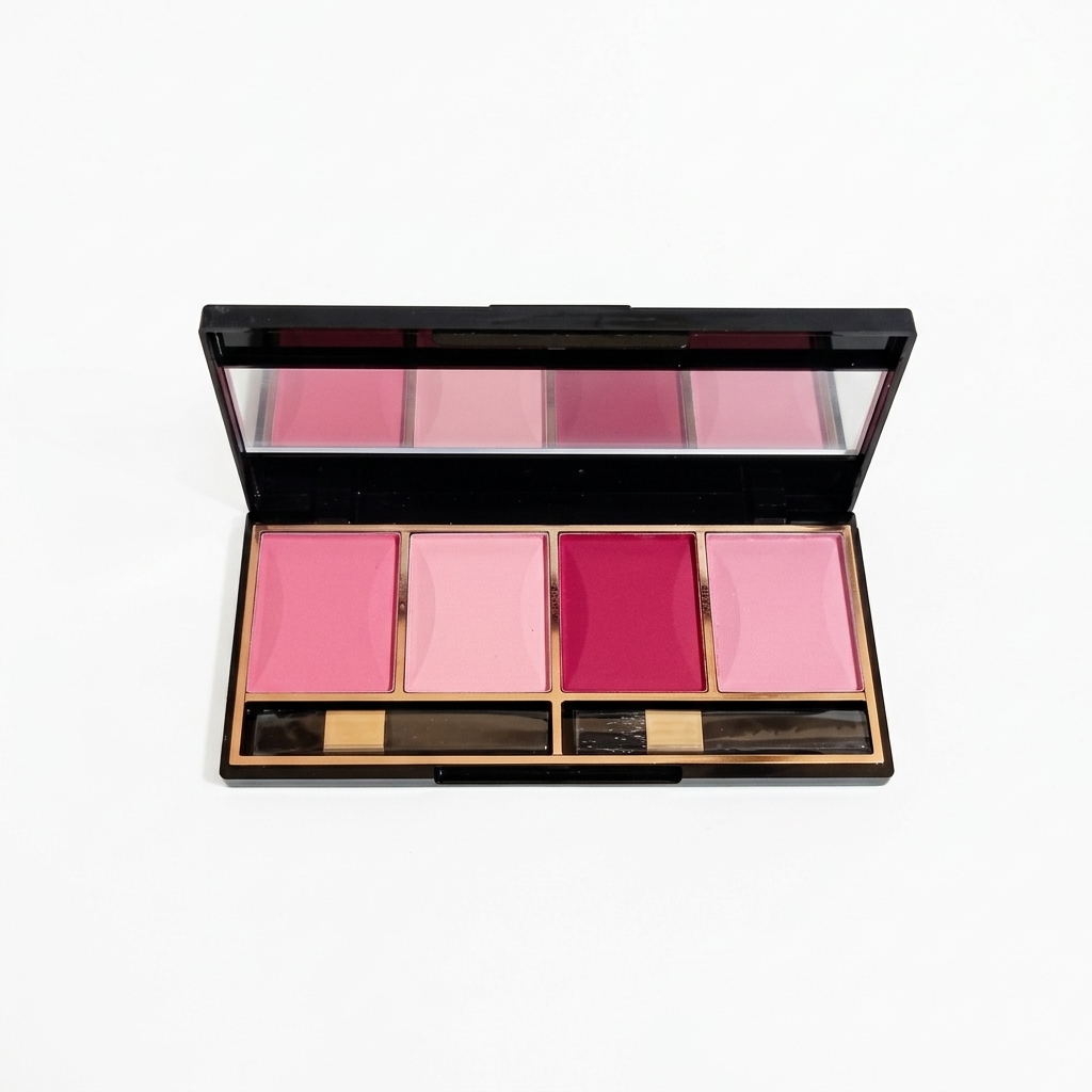 Premium Bridal 4-Color Blush Palette Set - High Pigmentation, New Elegant Makeup
