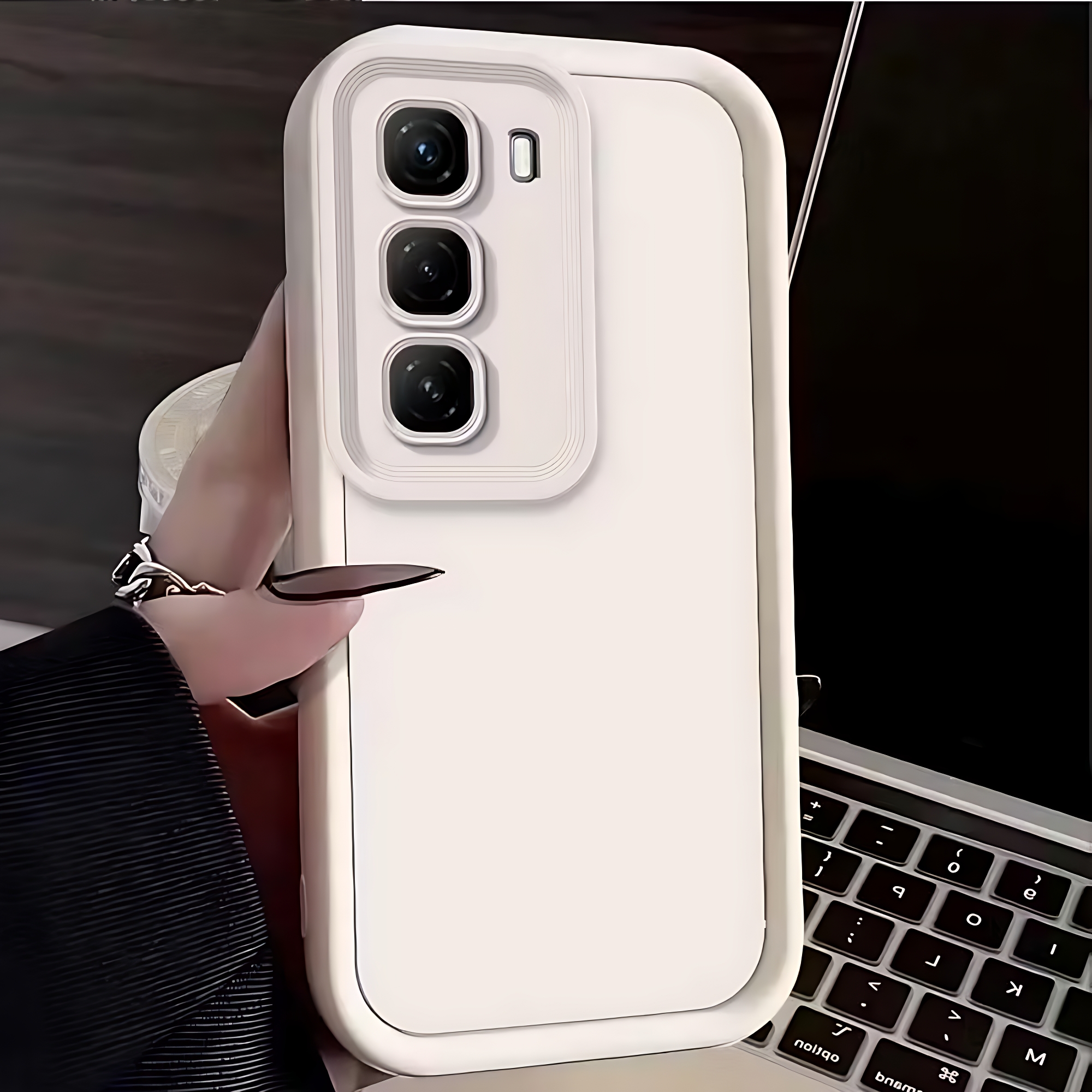 Sixonic Candy Silicone Cover For Infinix Hot 60 – 60i – 60 Pro – 60 Pro Plus – Shockproof Soft TPU Back Cover With Camera Lens Protection Case