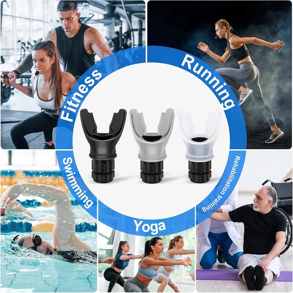 Portable Breathing Trainer with Adjustable Resistance Settings | Lung Breathing Trainer Exercise Device Compact Pure Lung Exercise Device | Enhanced Respiratory Health, Lung Strengthening, Sports Performance